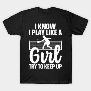 Cool Pickleball Design For Women Girls Pickleball Player T-Shirt